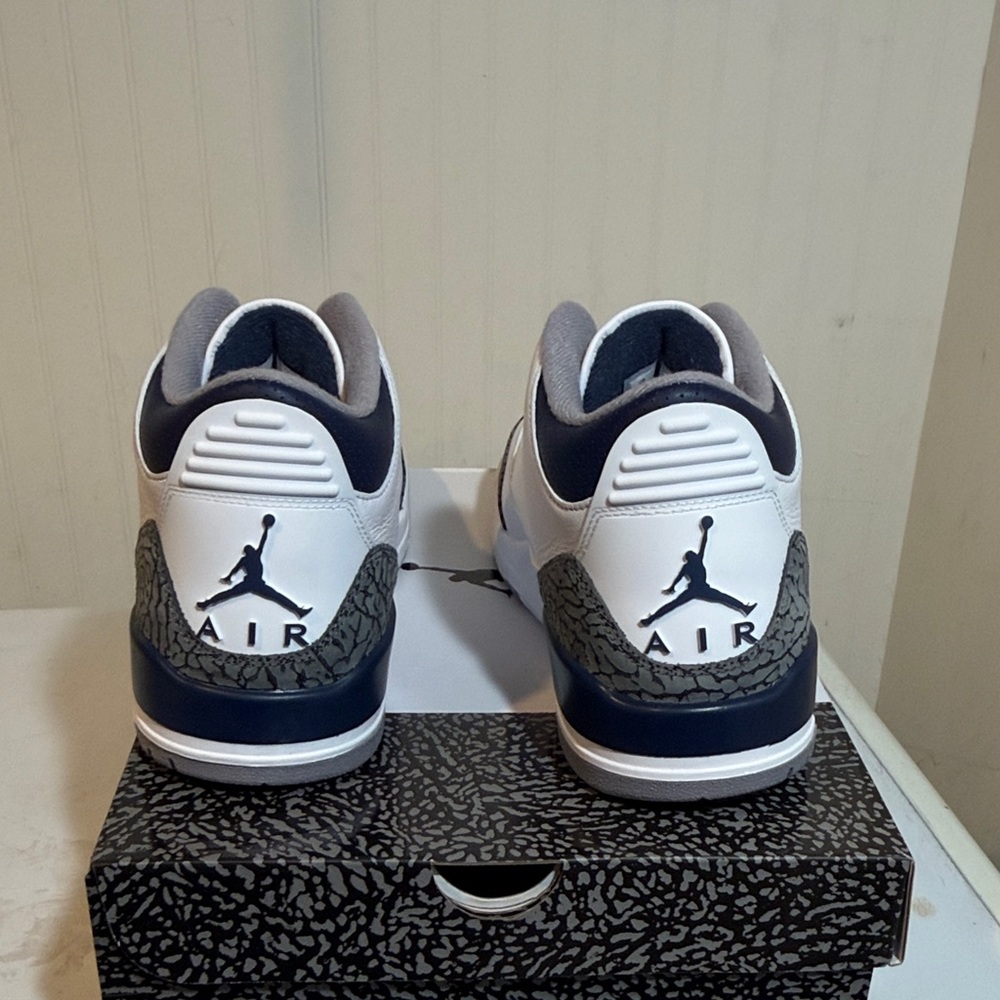Air Jordan 3 Retro White/Midnight Navy size 11 Men’s NIB CT8532-140 - Picture 4 of 10